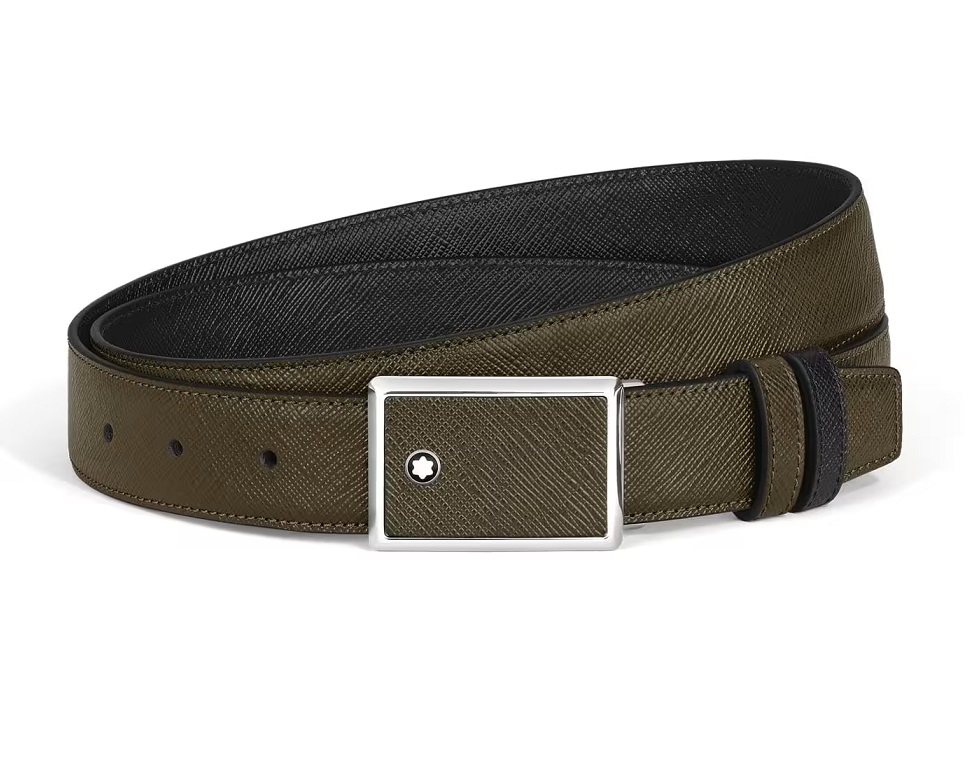 MONTBLANC SARTORIAL 222217 CINTURA FIBBIA A CASSATTE REVERSIBILE