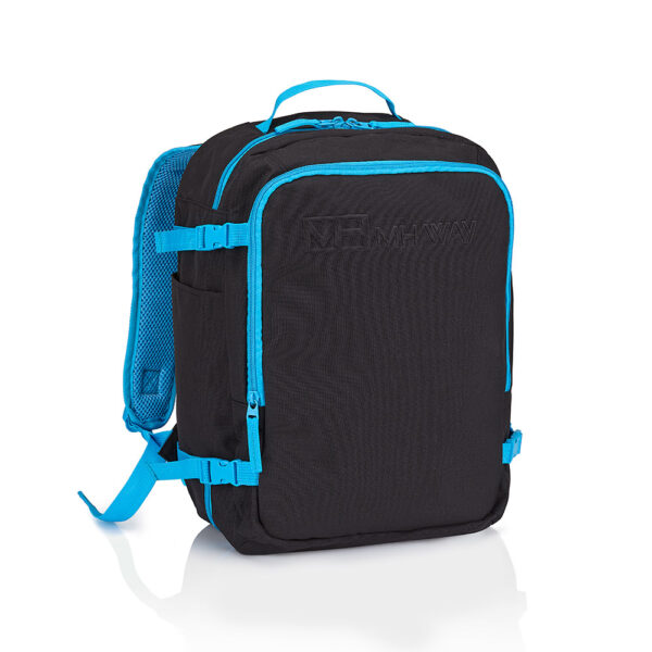 MH WAY Zaino Underseat Softlight Nylon Nero/Celeste